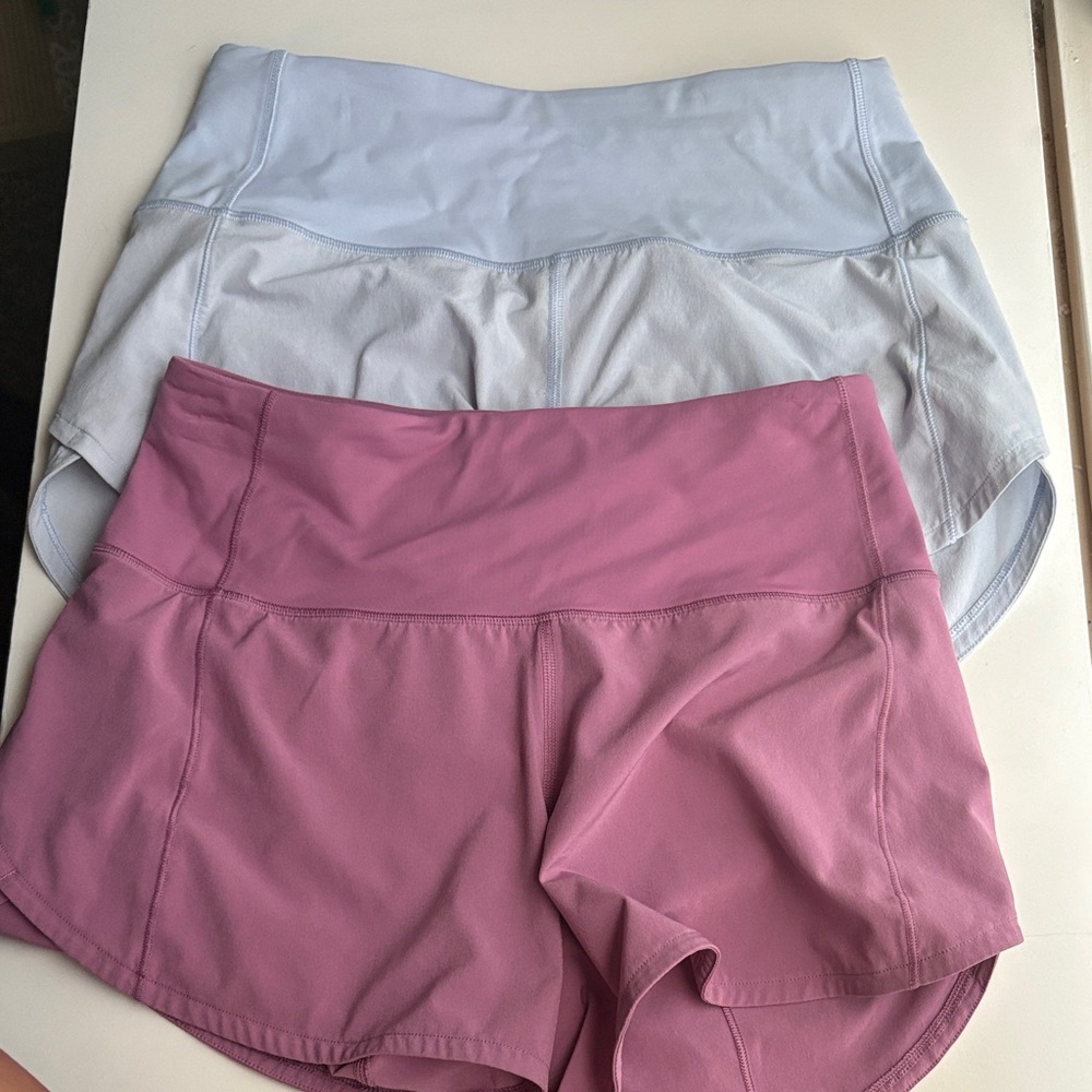 lululemon athletica Pink and Light Blue Athletic Shorts
